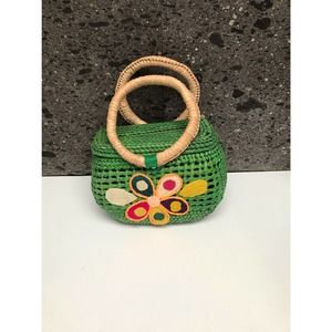 Mexican bag with banana leaf flowers
